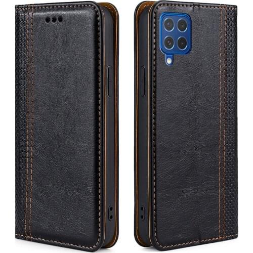 Magnetic Leather Walet Flip Case for Samsung Galaxy M32 M 32 M325 SM-M325F Shockproof Card Slot Cover Funda