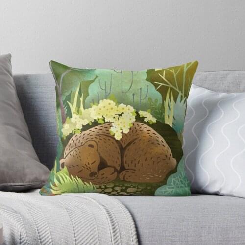 Bear Nest Throw Pillow Cushion Cover Polyester throw pillows case on sofa home living room car seat decor 45x45cm