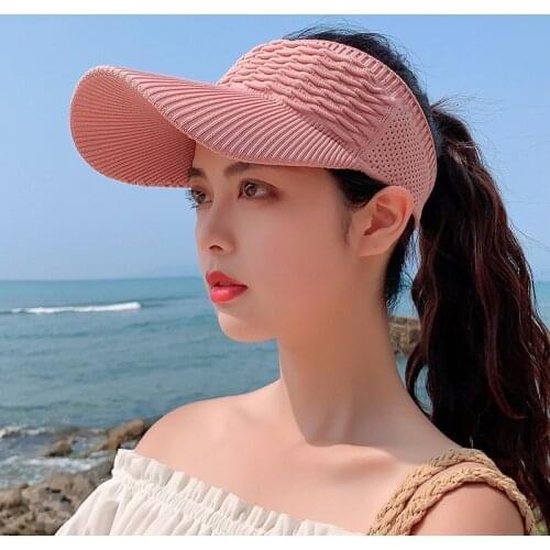 Fashion Sport Sun Hat 2021 Summer New Women Empty Top Breathable Outdoor Sunscreen Baseball Cap Female Peaked Cap Mujer Sombrero