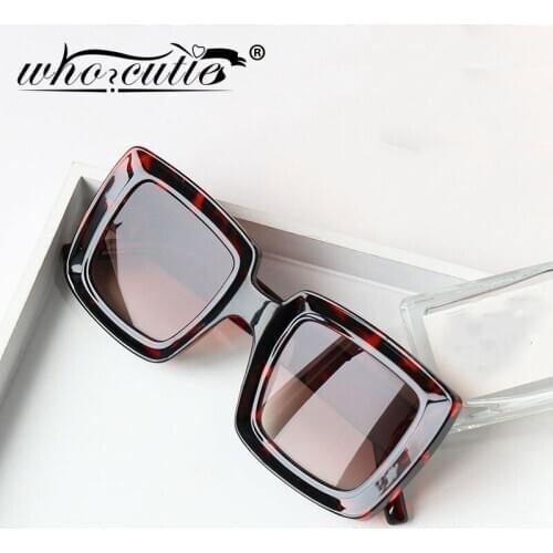 Fashion Vintage Tortoise Shell Sunglasses Women 2020 Brand Design Retro Square Frame Female Fade Lens Sun Glasses Shades S156