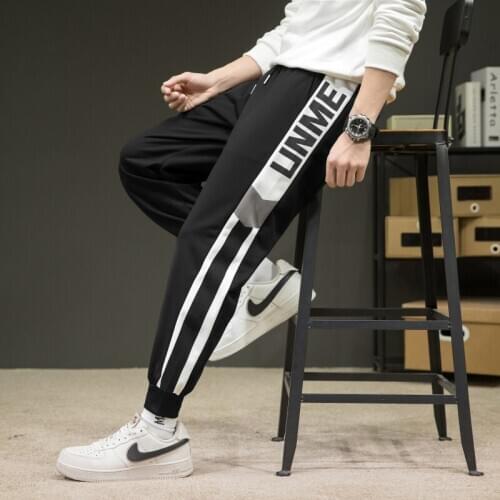 Mens Joggers Casual Pants Autumn Winter Zipper Casual Sports Running Tight Trousers Sportswear Pants Tracksuit 3Xl