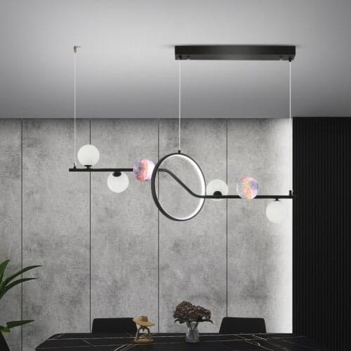 Nordic Modern G9 Chandelier Simple Atmosphere 3D Spherical Living Room Personality Study Bedroom Restaurant Lighting Fixtures