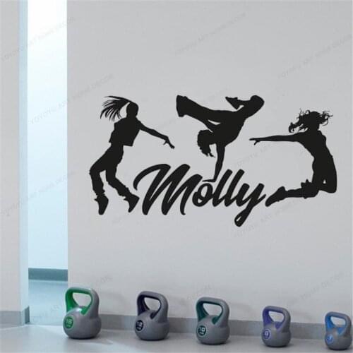 Personalized Hip Hop Wall Decal custom name decor home music studio removable wall art mural HJ518