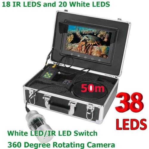 Free DHL F8300W-2L 50m Underwater Camera 360 degree Rotating Fishing Camera Underwater Fish Finder system