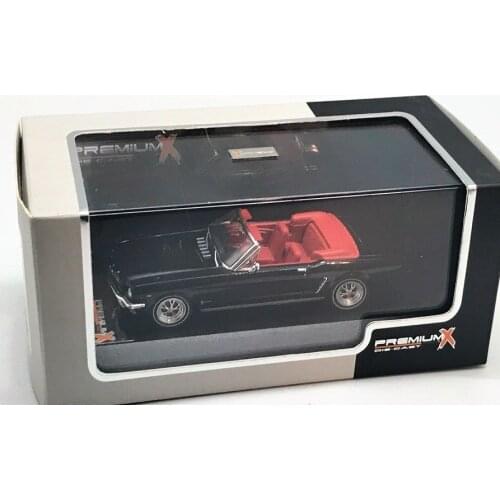 PREMIUM X 1:43 1965 FORD MUSTANG CONVERTIBLE BLACK Metal Diecast Alloy toy cars Model Vehicles For Children Boys gift hot