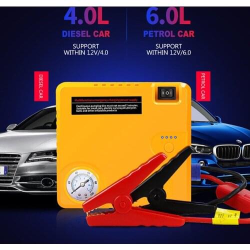 16800mAh 12V Car Jump Starter Power Bank Portable Emergency Car Booster Multifunctional Tire Inflation Battery Starter Integrate