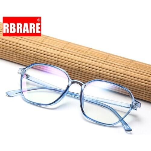 RBRARE New Plastic Anti-blue Light Glasses Women Brand Designer Glasses for Women/Men Vintage Clear Mirror Eyeglasses Frames Men