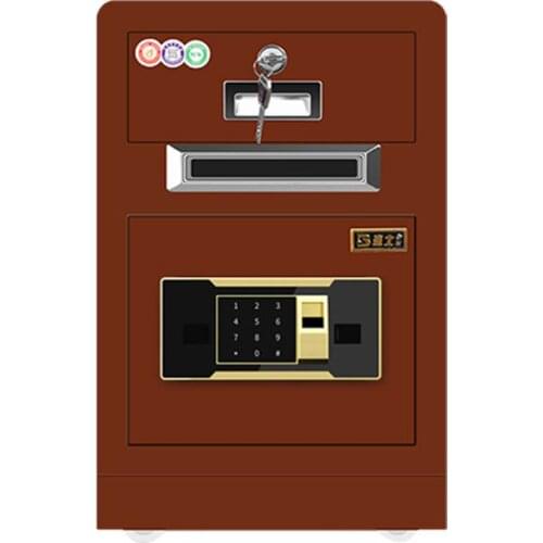 The coin-operated safe has a small opening with drawers and a commercial anti-theft coin safe for hotel cashiers