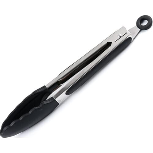 BBQ Grilling Tong Salad Bread Serving Tong Non-Stick Kitchen Barbecue Grilling Cooking Tong with Joint Lock Kitchen Clip