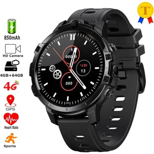 New 64GB Mens 4G Smart Watch 4GB RAM GPS Sports Smartwatch With Dual Cameras Support Wifi SIM Card For Iphone Android Phones