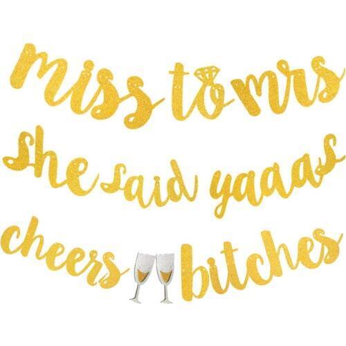 Wedding Decorations Miss To Mrs Bride To Be Banner Garland Bridal Shower Bachelorette Party Decoration Hen Party Supplies