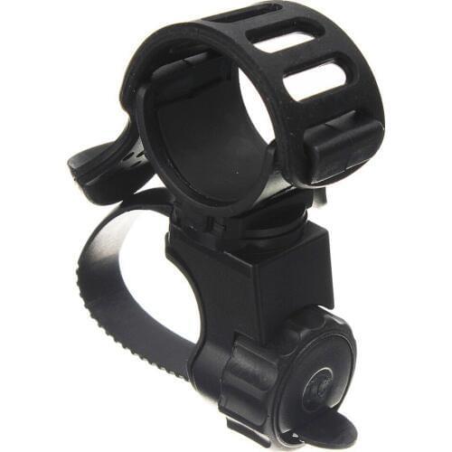 360 Degree Swivel Bike Bicycle Cycle Flashlight Torch Mount LED Head Front Light Holder Clip Rubber for Diameter 20-45mm MBI-31