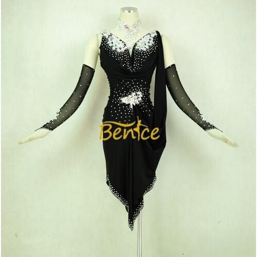 Free Shipping Latin Dance Skirt For Women Professional Sumba Dancing Skirt Adult Rumba QiaQia Latin Dress Latin Performances Dre