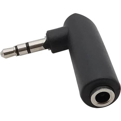 1Pcs 3.5mm Jack Male Female Audio Connector Right Angle 3.5mm Jack to 3.5mm 3Pole Stereo Headphone Plug Aux Converter Adapter