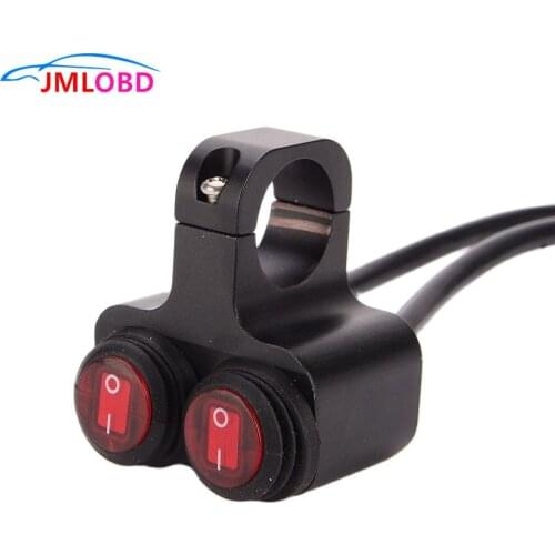 IZTOSS 12v/16A Motorcycle CNC Aluminum Alloy Switch Waterproof 22mm 2 Way Switch Motorcycle Waterproof Switches Handlebar
