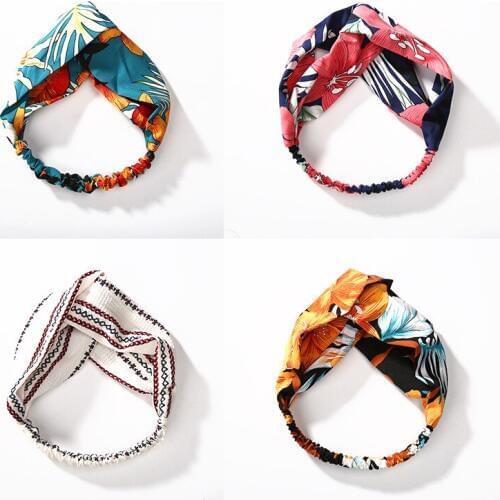 14 Kinds Sweet Candy Color Yellow Pattern Peony Pattern Burban Beauty Hair Bands Headbands Headwear For Women