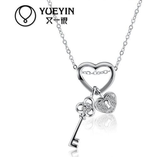 2016 New arrival silver plated Necklace wedding Necklace for bridal Vintage gift Collana delle donne bijoux women Necklaces