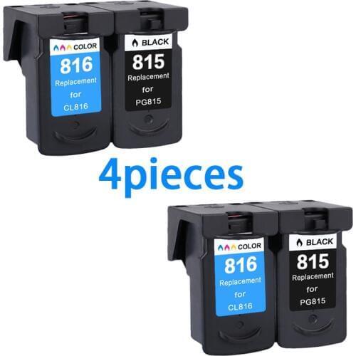 4pcs For canon PG 815 CL 816 ink cartridge For canon MX348 MX358 MX368 MX418 MX428 printers ink cartridges For canon PG815 CL816