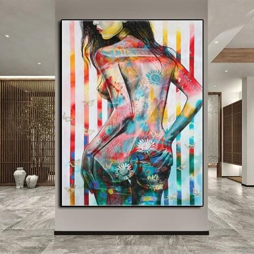 5D Diamond Painting Graffiti Sexy Women Body Cross Stitch Kit DIY Full Square Diamond Embroidery Mosaic Art Home Decoration