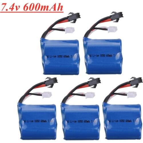 7.4v 600mAh 18350 battery for H100 H102 H106 7.4v Li-ion Battery for JJRC S1 S2 S3 S4 S5 High Speed RC boat