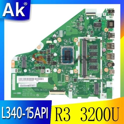 Akemy For Lenovo L340-15API L340-17API V155-15API Laptop Motherboard FG542 FG543 FG742 NM-C101 CPU R3 3200U 4GB RAM Tested 100