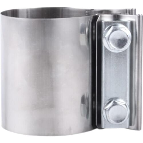 Car Modified Universal Stainless Steel 2.5 Inch 63MM Exhaust Pipe Clamp Tail Throat Hoop