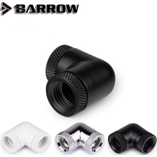 Barrow Black Silver G1/4'' thread 90 degree two Rotary Fitting Adapter Rotating 90 degrees water cooling Adaptors TWT90SSN