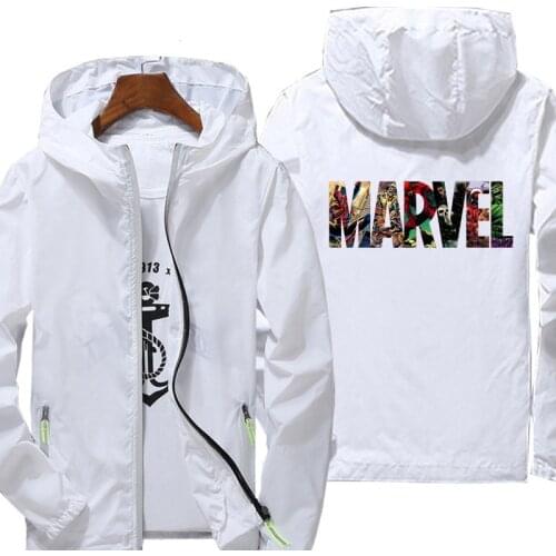 Disney Marvel Avengers Spring Autumn Hoodie Leisure Fashion Jacket Clothes Graphic Collar Hooded Casual Sun Protection Quick Dry