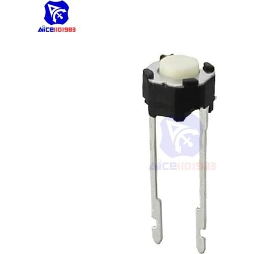 Diymore 100PCS/Lot 2 Pins Panel PCB Momentary Tactile Tact Switch 6x6x5.0mm / 6x6x4.3mm Push Button Switch with 2 Long Terminal