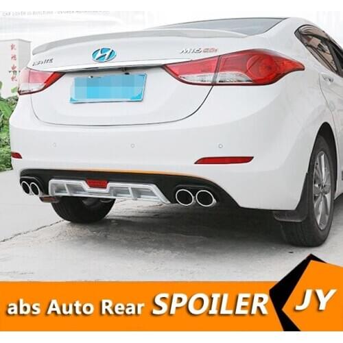 For Hyundai Elantra Body kit spoiler 2012-2015 For Elantra YS ABS Rear lip rear spoiler front Bumper Diffuser Bumpers Protector