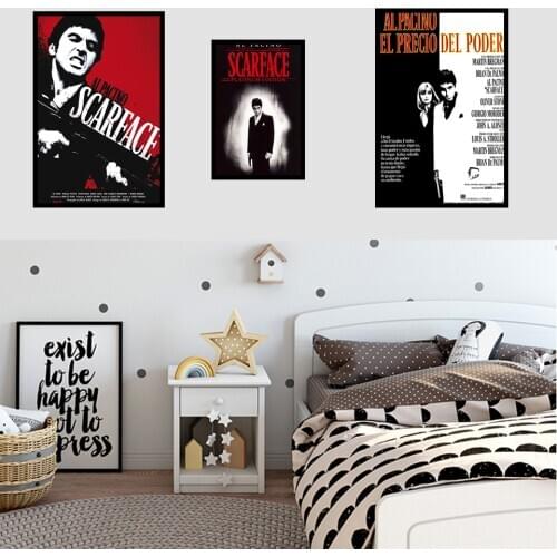 HD Print Gangster Movie-AL PACINO SCARFACE Poster Wall Art Living Room Decoration Picture