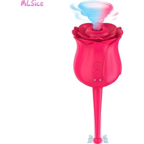 Rose Shape Toys Powerful Sucking Vaginal Vibrators Erotic Nipple Sucker Oral Sucker Clitoris Stimulation Vibrators Sex for Women
