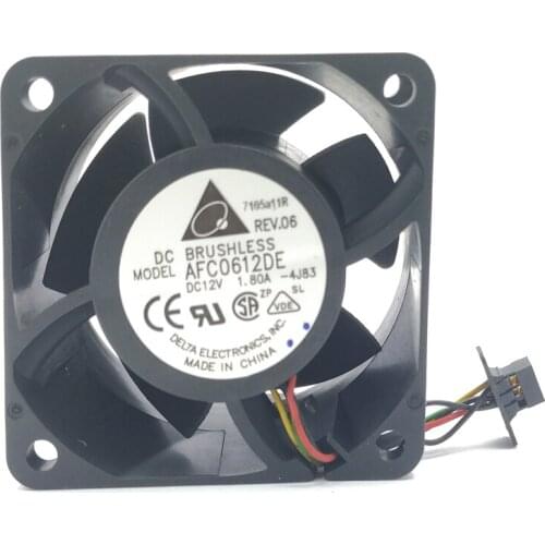 Delta DC 12V 1.80A 6038 60x60x38mm 6CM AFC0612DE PWM 4-lines Speed Control Intelligent Air Cooling Fan