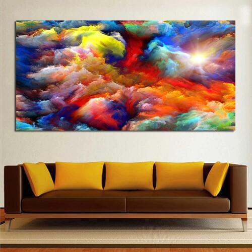 Colorful clouds Large 5D DIY Diamond Painting Full Square Drill Embroidery landscape Mosaic Needlework Home Decor Gift AA2195