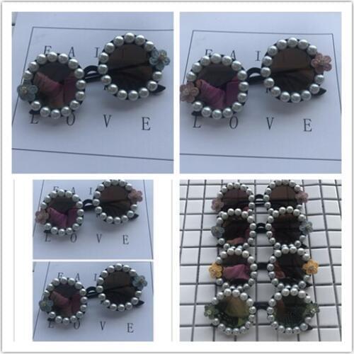 Round Sunglasses Women Vintage Black Crystal Mix Rhinestone Sun Glasses for Kids Small Sun glasses Oculos de sol UV400