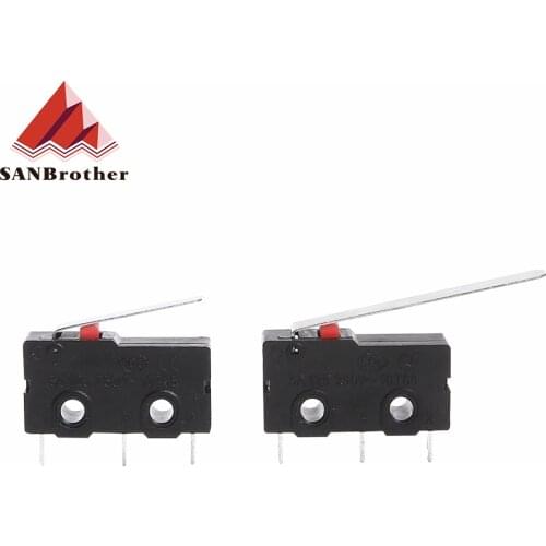 5Pcs Mini Micro Limit Switch NO NC 3 Pins PCB Terminals SPDT 5A 125V 250V Roller lever Snap Action Push Microswitches