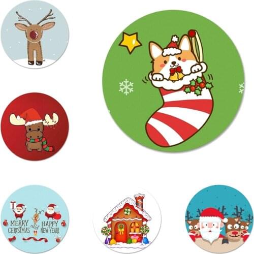 Cute cartoon Merry Christmas Badge Brooch Pin Accessories For Clothes Backpack Decoration gift