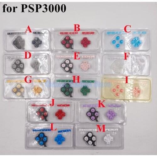 13sets Shell Case Button Set For PSP3000 Shell Box Old Version Game Console Replacement for PSP 3000 Buttons Kit Repair Parts