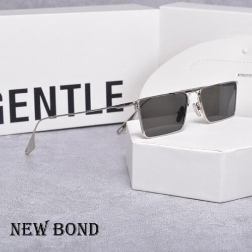 2021 New Fashion Square Metal Women Men Sunglasses GENTLE New Bond UV400 Lens Sun Glasses for Women Men