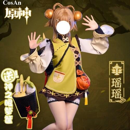 New Arrival Game Genshin Impact YaoYao Cosplay Costume Female Lovely Loli Uniform Full Set Activity Party Role Play Clothing S-L