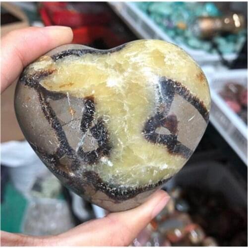 Natural Septarian Heart Shaped Crystal Healing Gemstones For Decoration