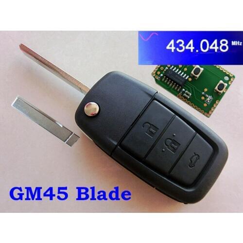 RMLKS Replacement Flip Remote Key Fob 3+1 Button 433MHz ID46 For Pontiac G8 2008-2009 For Chevrolet Caprice 2011-2013