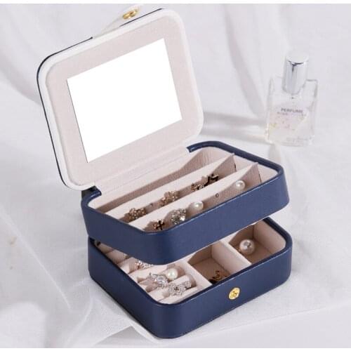 Jewelry Box Small Simple Jewelry Box Ring Earring Storage Box Princess European-style Korean Carrying Case
