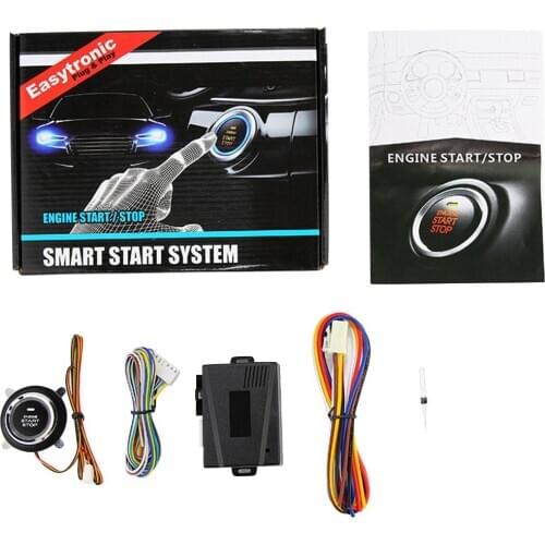 Keyless Start System DC12V Remote Control One Step Start Stop Car EngineButton Auto Ignition Starter Key Less Entry System