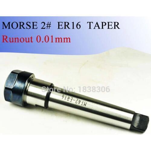 Drill chuck ER16 collet tool holder 1pcs Morse taper MT2 ER16 CNC Milling Collet Chuck Lathe Collet Chuck Holder For lathe