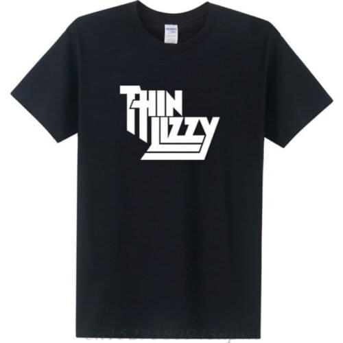 Heavy Metal Rock Band Thin Lizzy T Shirt Men Tops Music Singer T-shirt Short Sleeve Cotton O-neck Tee Top Clothes