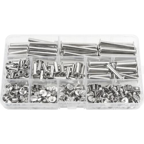 Chicago Screw Binding Screws Posts Assortment Kit for DIY Leather Bookbinding Crafts(120Pcs,M5)