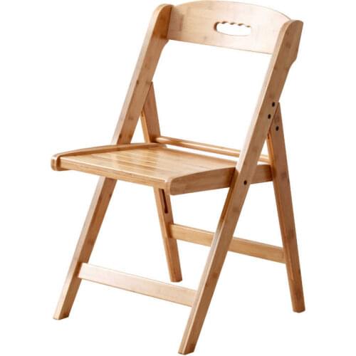High quality household folding chair bamboo dining student homework armchair solid wood office convenient space saving