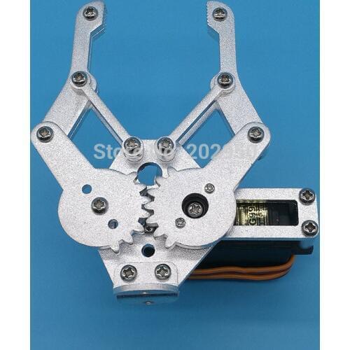 1 Set 1 DOF Aluminium Robot Arm Clamp Claw Mount Kit + 1 MG995 Servo For Arduino Wholesale Retail + Free Shipping