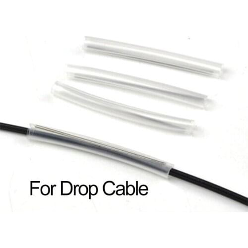 1000pcs/lot 2 pin Drop Cable Fiber optic tube 6.0*5.5mm Fiber Cable Protection Sleeves FTTH heat shrink splice protector 1 pin